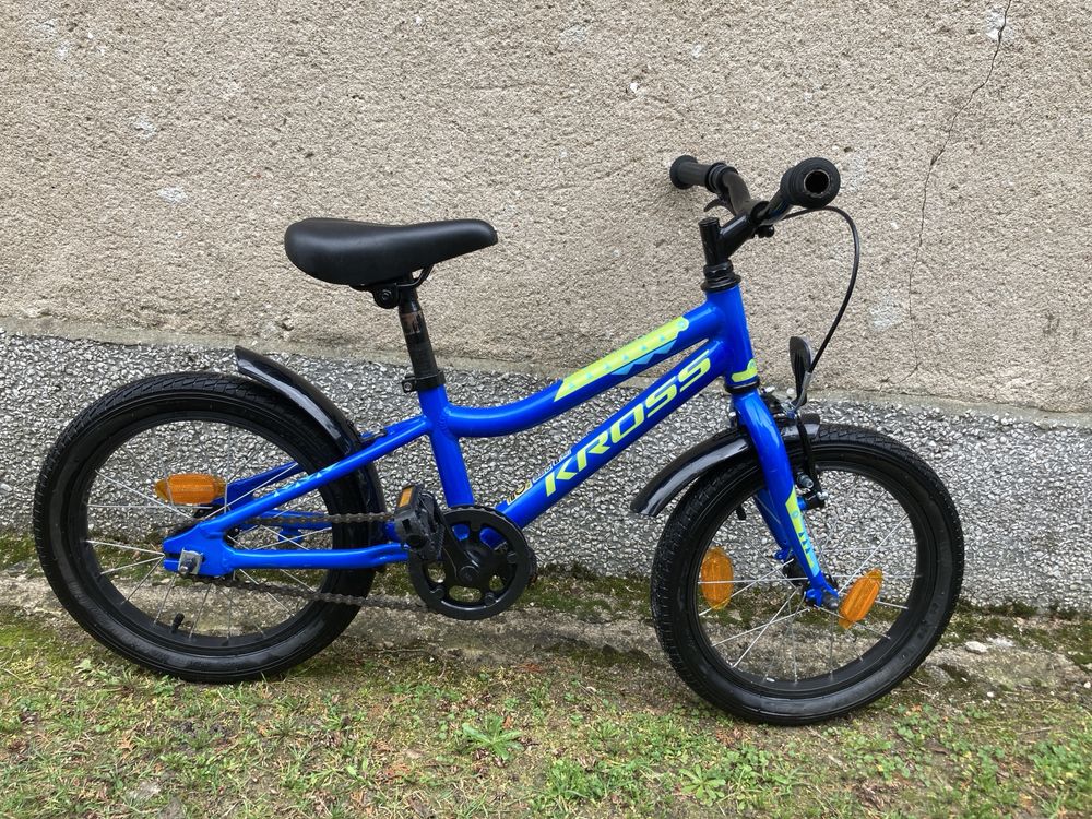 Rower dla dziecka kross 16” + kółka + kijek