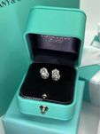 Сережки пусети з діамантами GIA 0.80 ct  Біле золото
