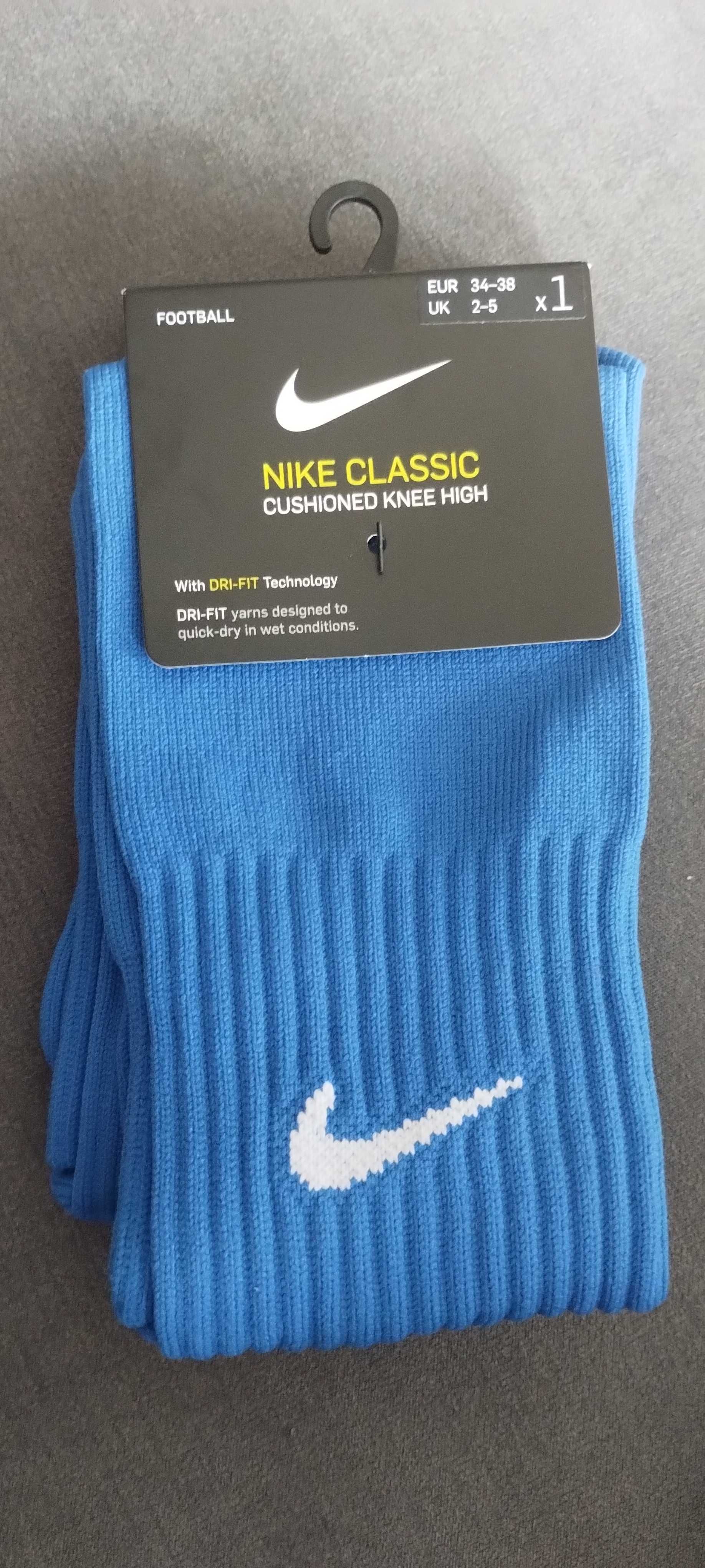 Getry piłkarskie Nike Classic Cush 34-38 niebieskie Nowe