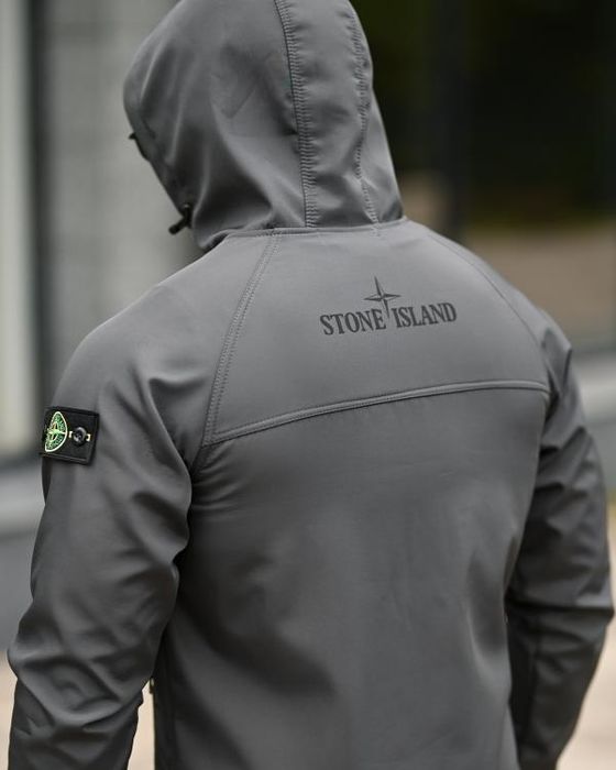 Чоловічий спортивний Softshell Зимовий костюм Stone grot grey