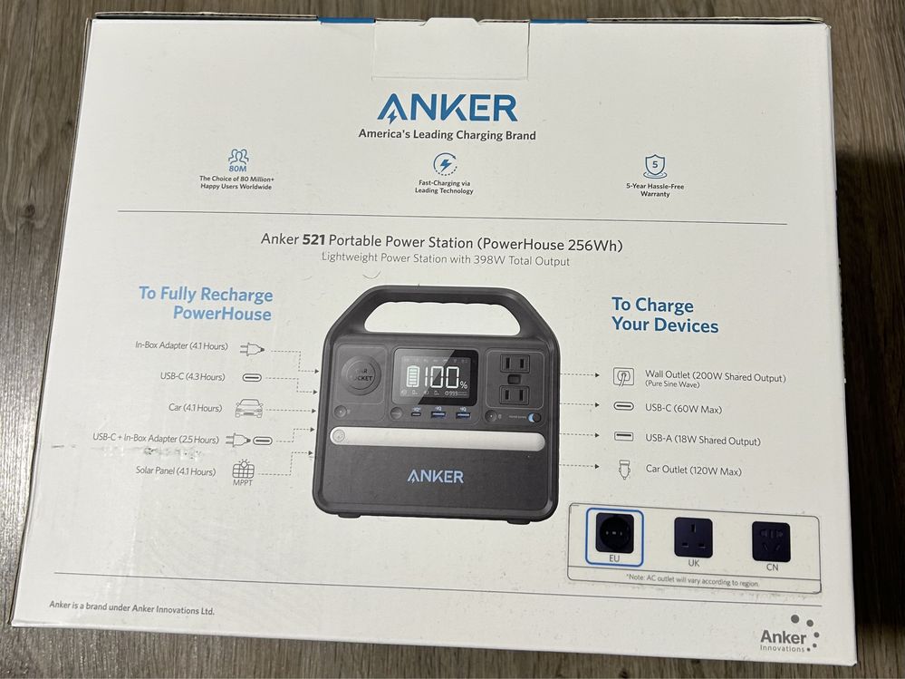 Зарядна станція Anker PowerHouse 521