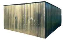 Blaszak - Garaż Blaszany 4X5M - Drzwi Ocynk Dach Spad W Tył Nb149