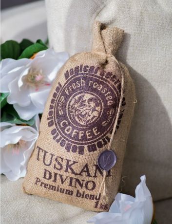 Роскошный Кофе в зернах из Италии! Tuskani DIVINO Зернова кава 1 кг