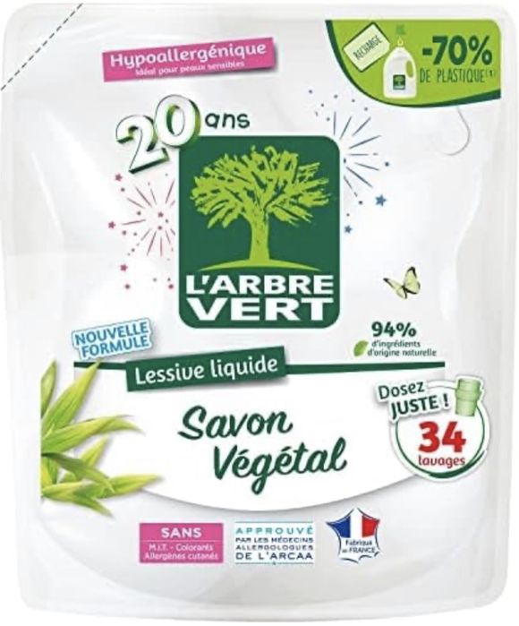 Hipoalergiczny środek piorący L'Arbre Vert  1.5 l