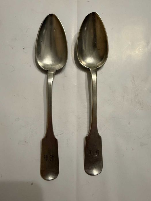 Столовые серебряные ложки. 12-лотовое серебро