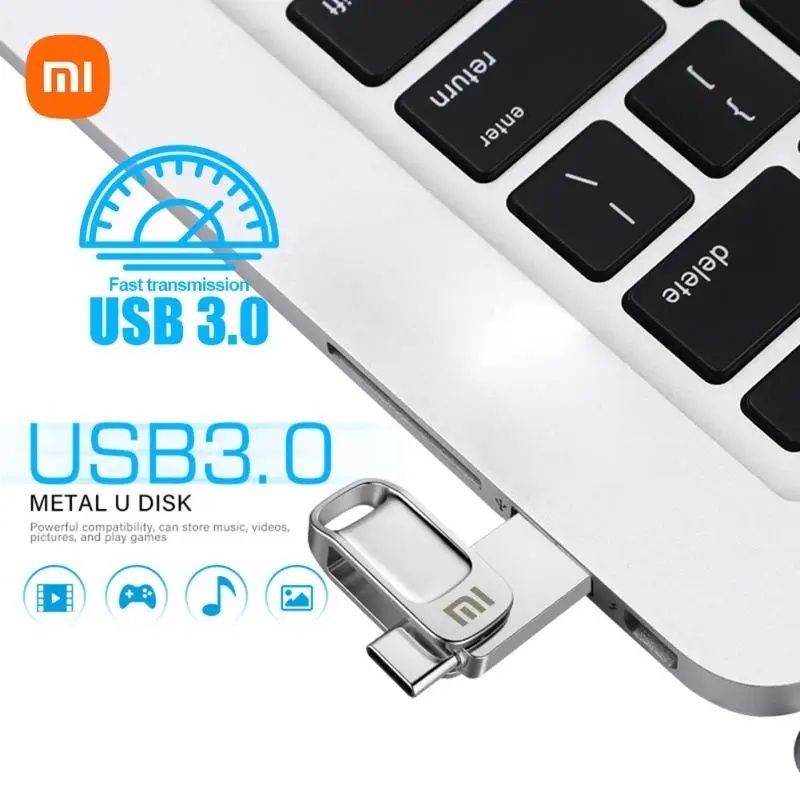 Флешка 2TБ, двостороння 2 в 1, Usb-TypeC