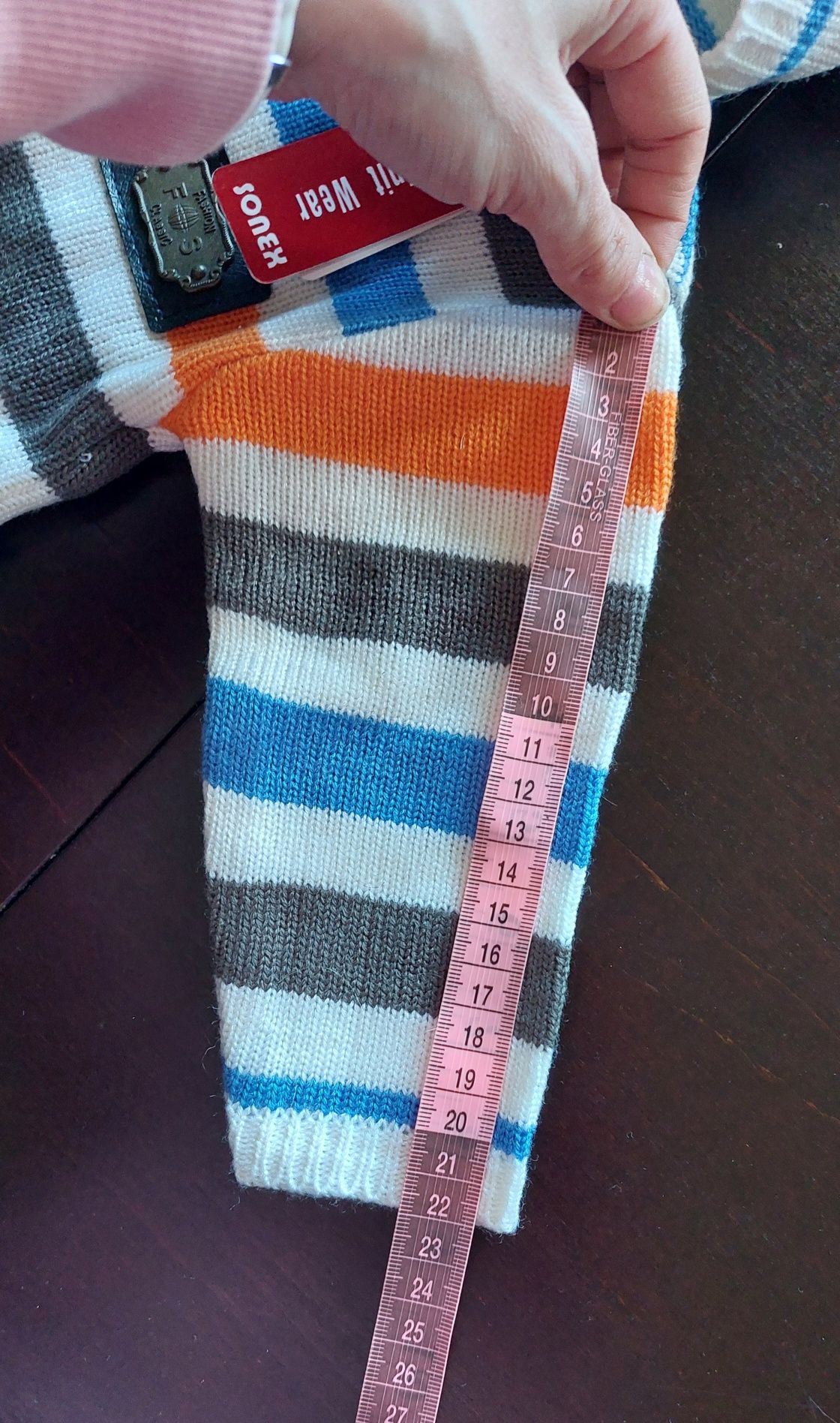 Bluza sweter chłopięcy rozpinany z kapturem 68/74 cm