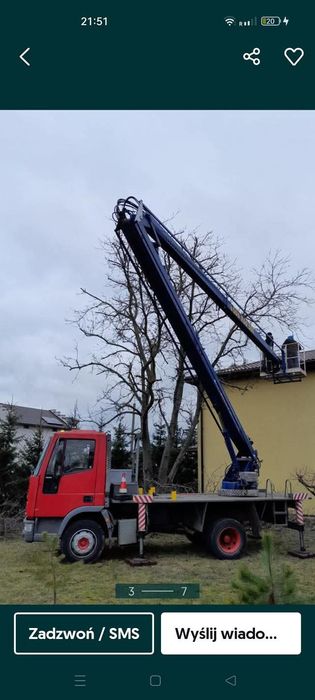 Usługi podnośnikiem koszowym