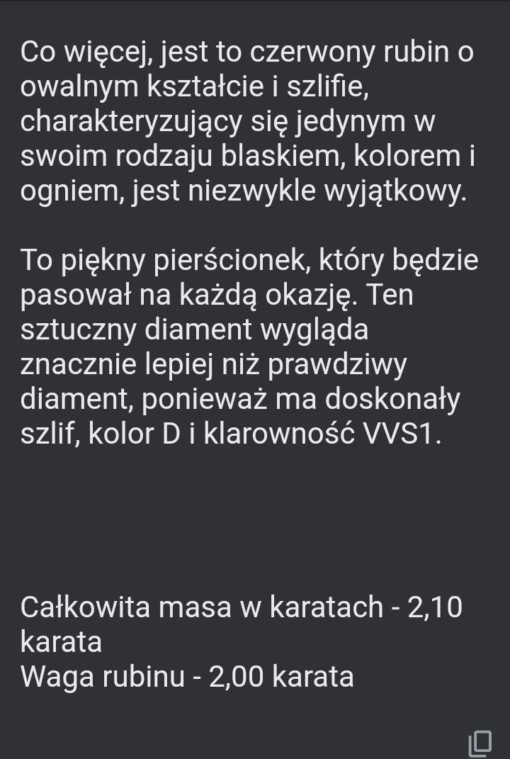 Srebrny pierścionek z rubinem