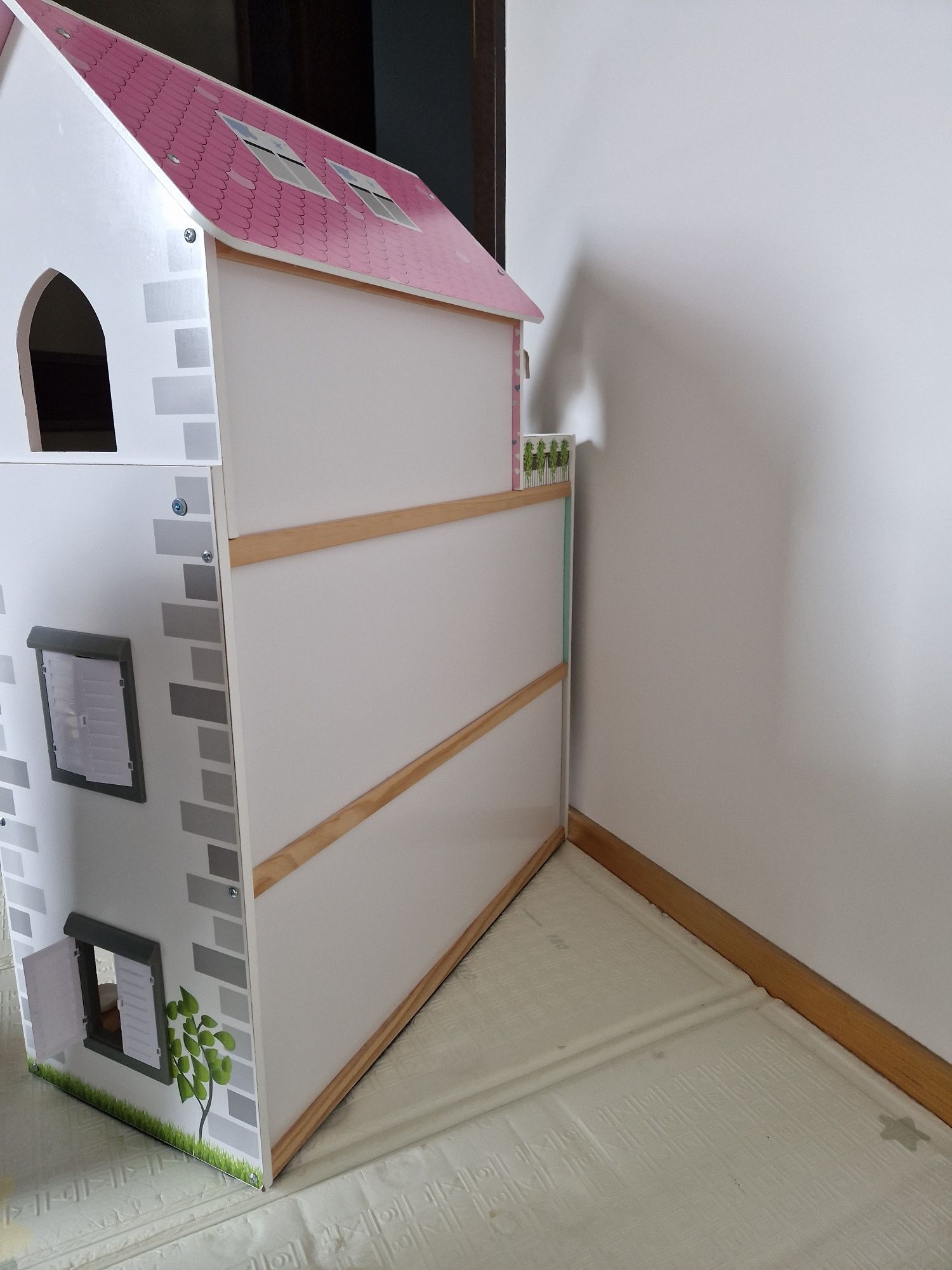 Domek dla lalek XXL, 54 elementy - drewniany, stan idealny