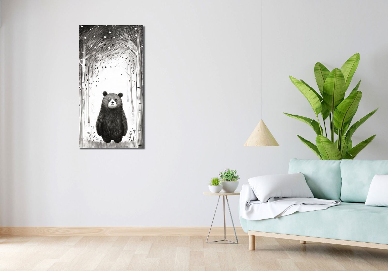 Obraz 50x100cm Ciekawski Miś