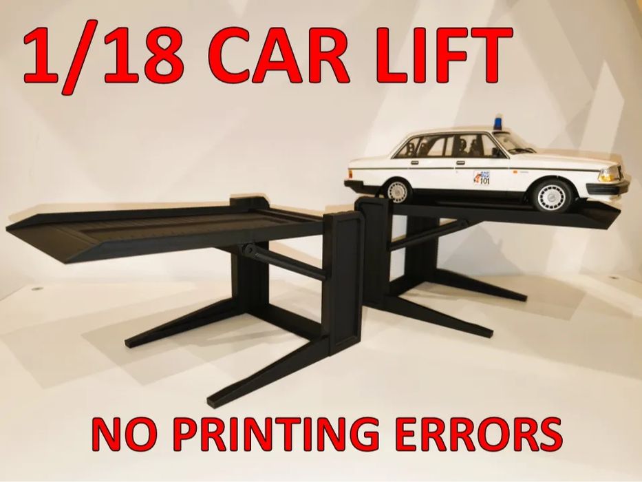 Elevador de Carros 1/18 - Sem Erros de Impressão