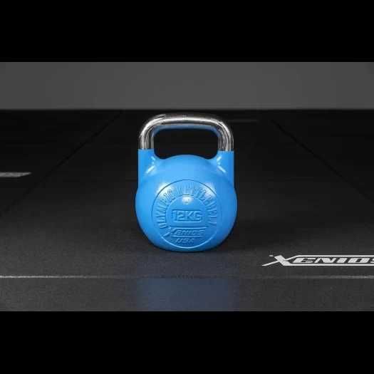 Stalowe Girie Kettlebells Xenios USA, z jednego kawałka stali, 8 kg