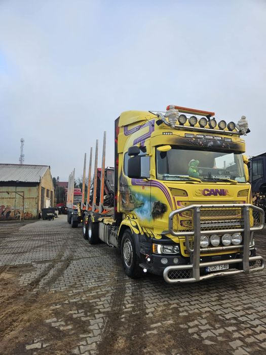 Scania R580 v8  Scania v8 580 do lasu drewna drzewa