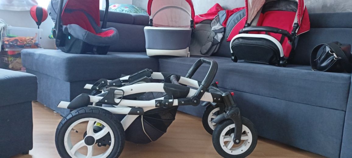 Czerwony wózek 3w1 Edrema Impulse