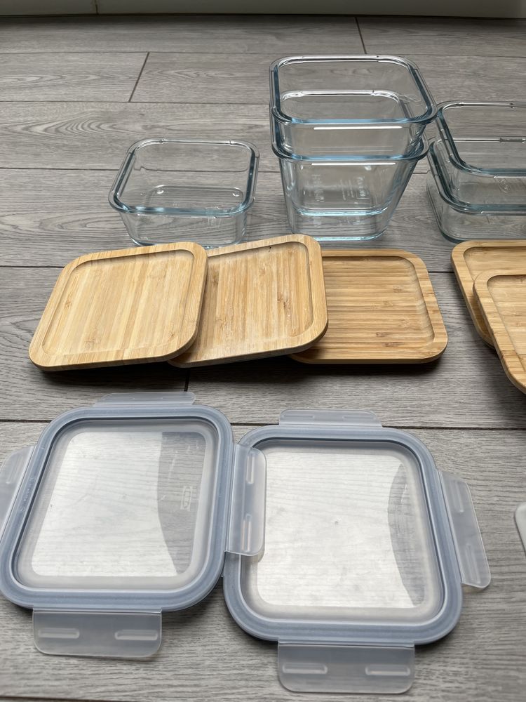 Zestaw pojemników szklanych IKEA 365+ z pokrywkami