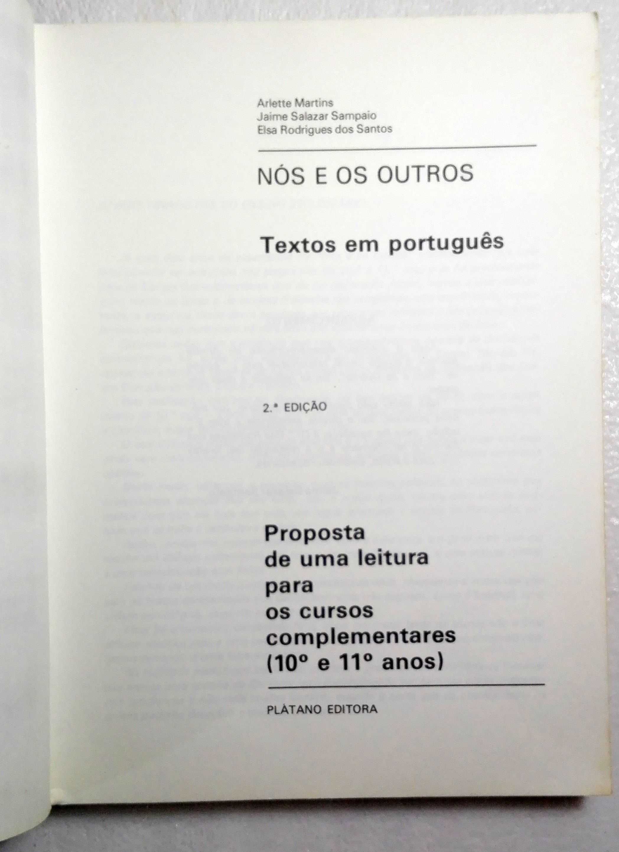 Livro Nós e os Outros - Textos em Português - 10º ano