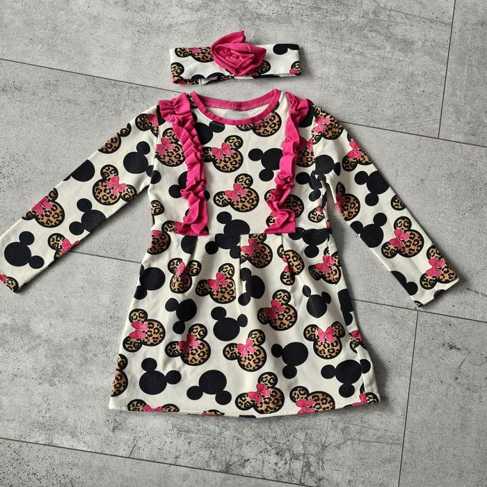 Sukienka Handmade Myszka Minnie panterka
