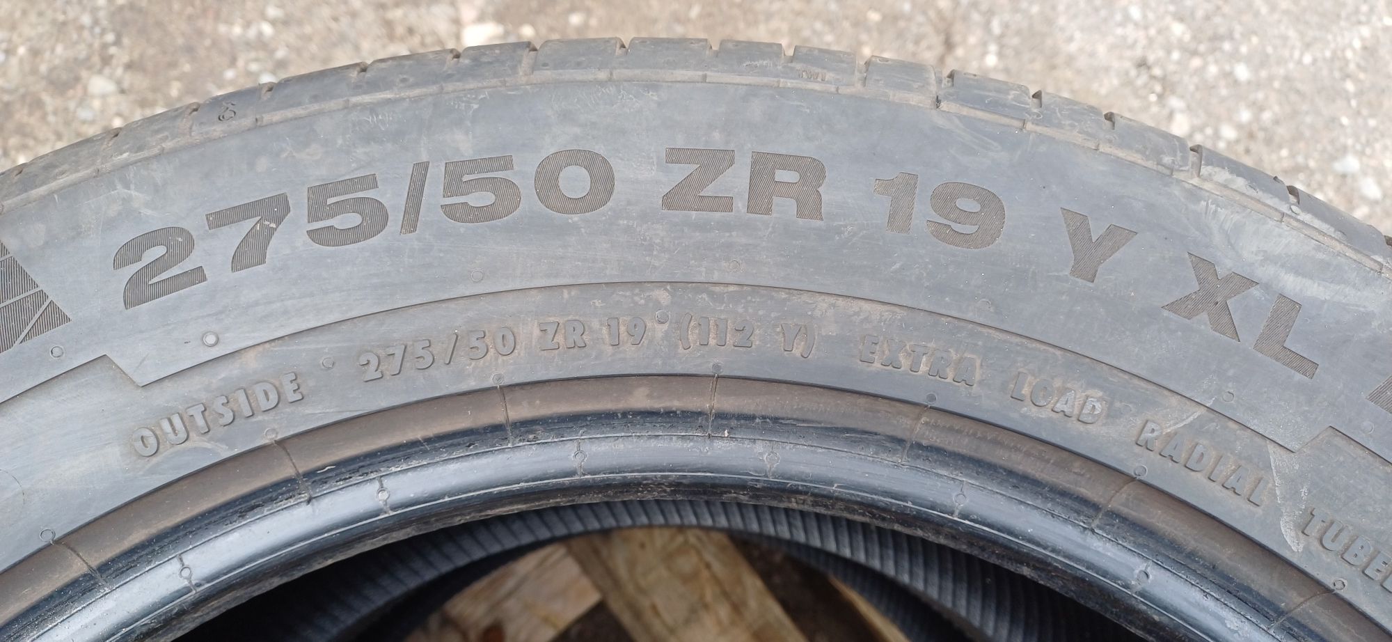 275/50R19 Y XL CONTINENTAL , dwie opony letnie używane.