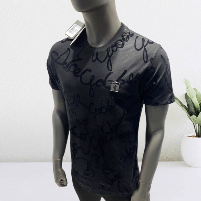 Dolce Gabbana футболка мужская брендовая , рисунок бархат