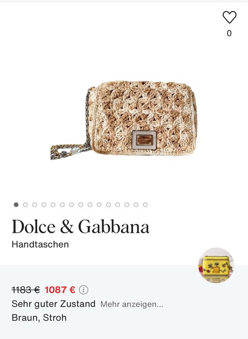 Сумка з рафії miss charles від dolce & gabbana (оригінал)