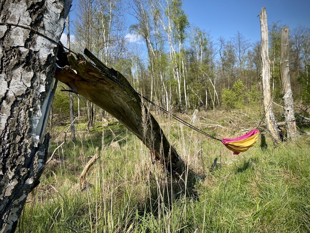 Hamak na wycieczki rowerowe, piesze, w góry, lekki i mały