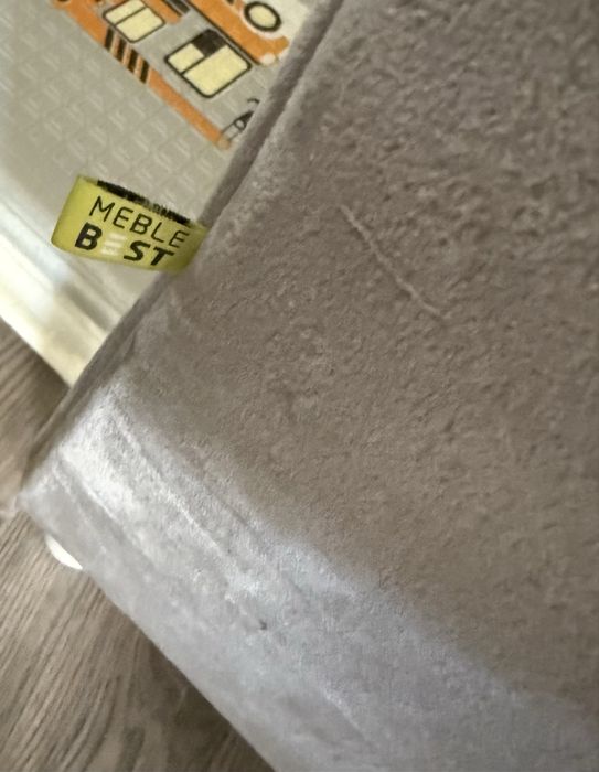 Fotel uszak best meble szary welur wygodny