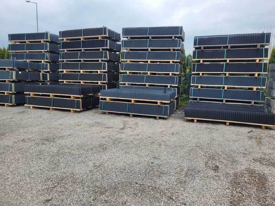 Panel ogrodzeniowy Bełżyce wys. 173cm fi 4 mm grafit/czarny