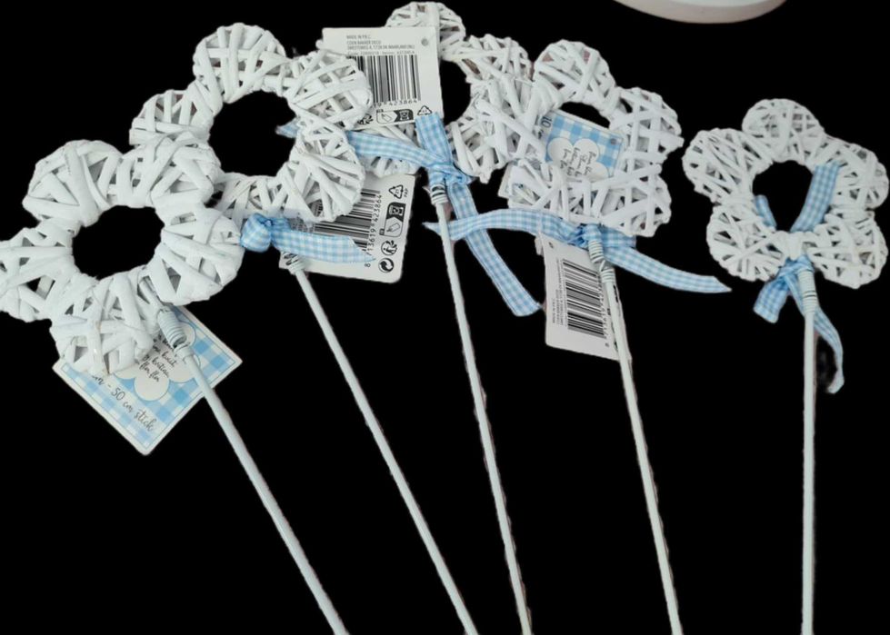 5szt Piki ratanowy kwiatek .10x50 cm