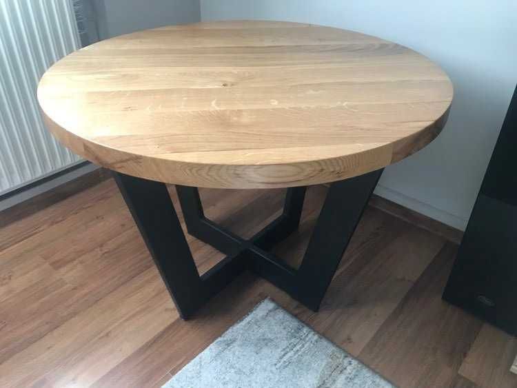 Stolik kawowy dębowy loft 81 cm.