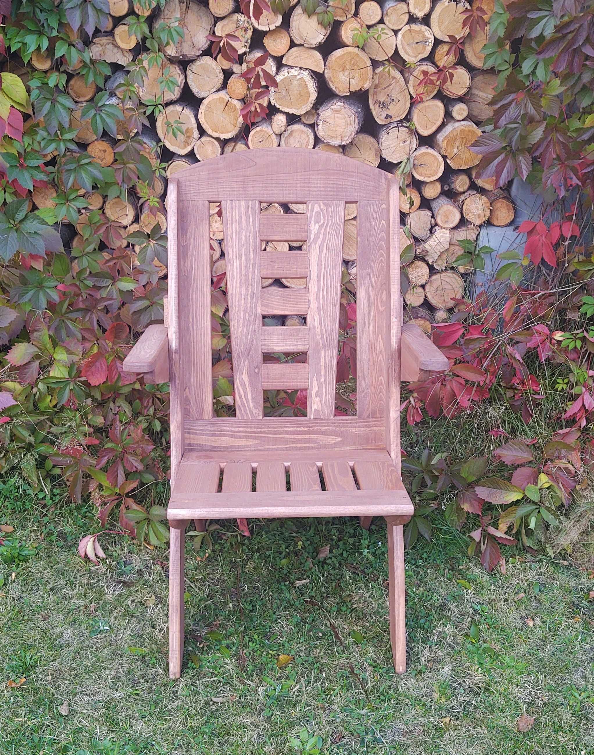 Krzesło ogrodowe drewniane składane, tarasowe X lamel nr 8