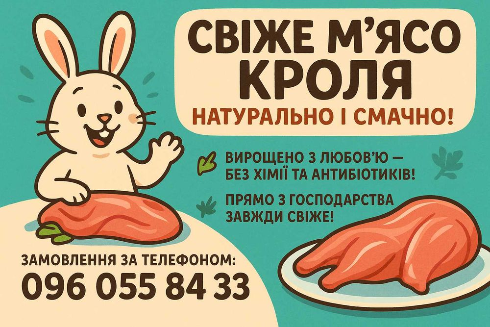 Продам м'ясо кролика та нутрії