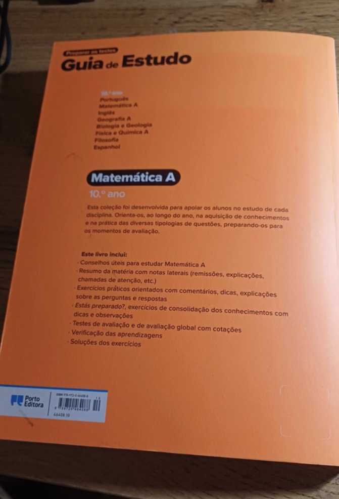 Livro de Guia de Estudo 10 ano de Matemática A