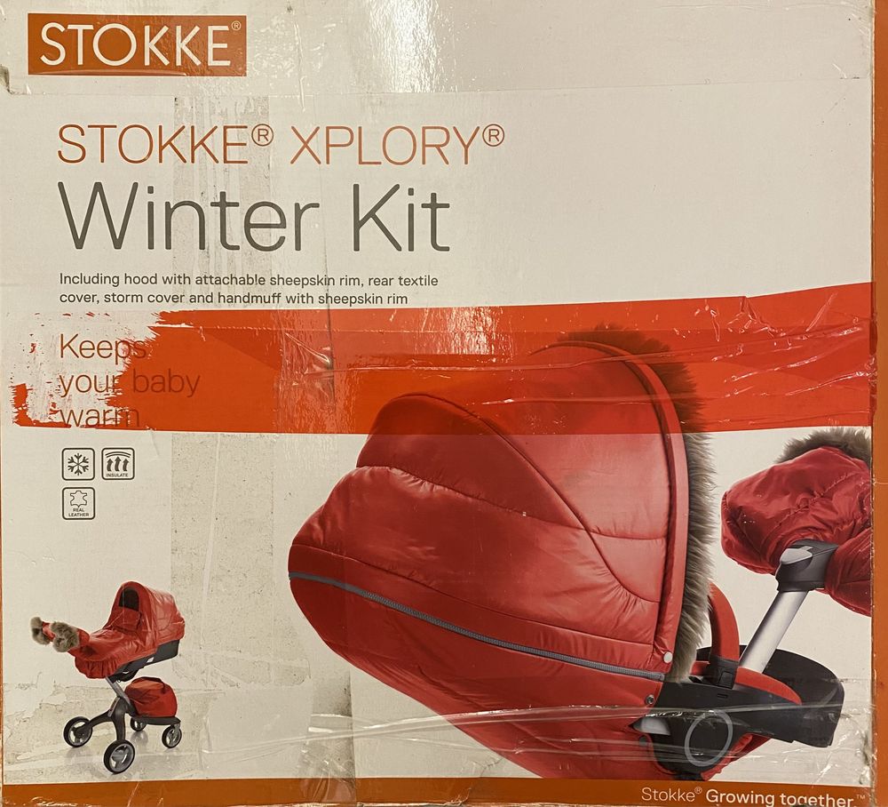 Зимовий комплект Червоого кольору Stokke Xplory Winter Kit
