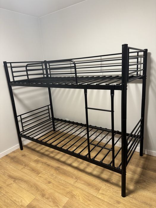 Łóżko piętrowe metalowe pod materace 90x200