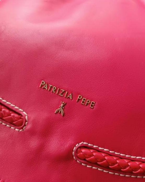 шкіряна сумка шопер на кнопці Оригінал patrizia pepe