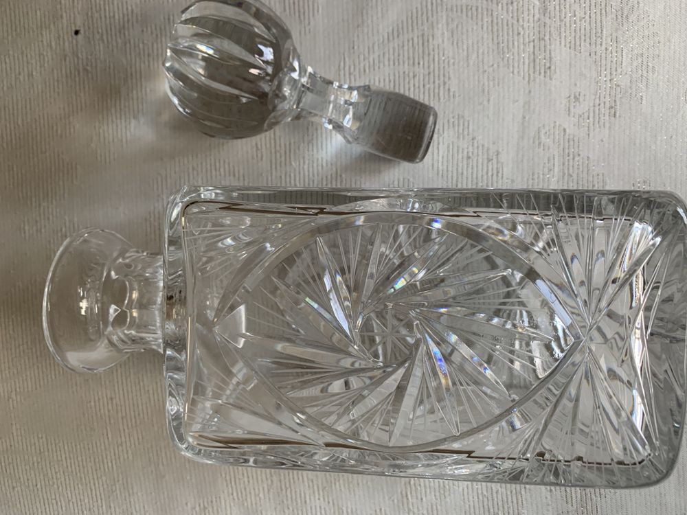 Karafka do whisky z okresu PRL, kryształ