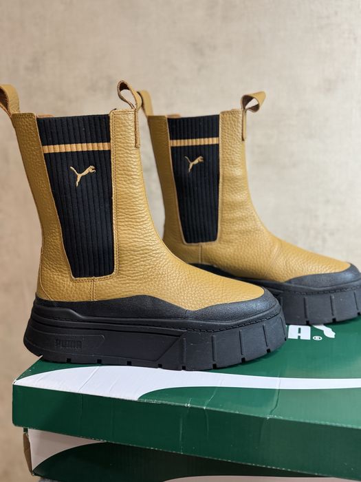Puma Mayze Stack Chelsea Boot Desert Tan Женские кроссовки Коричневые