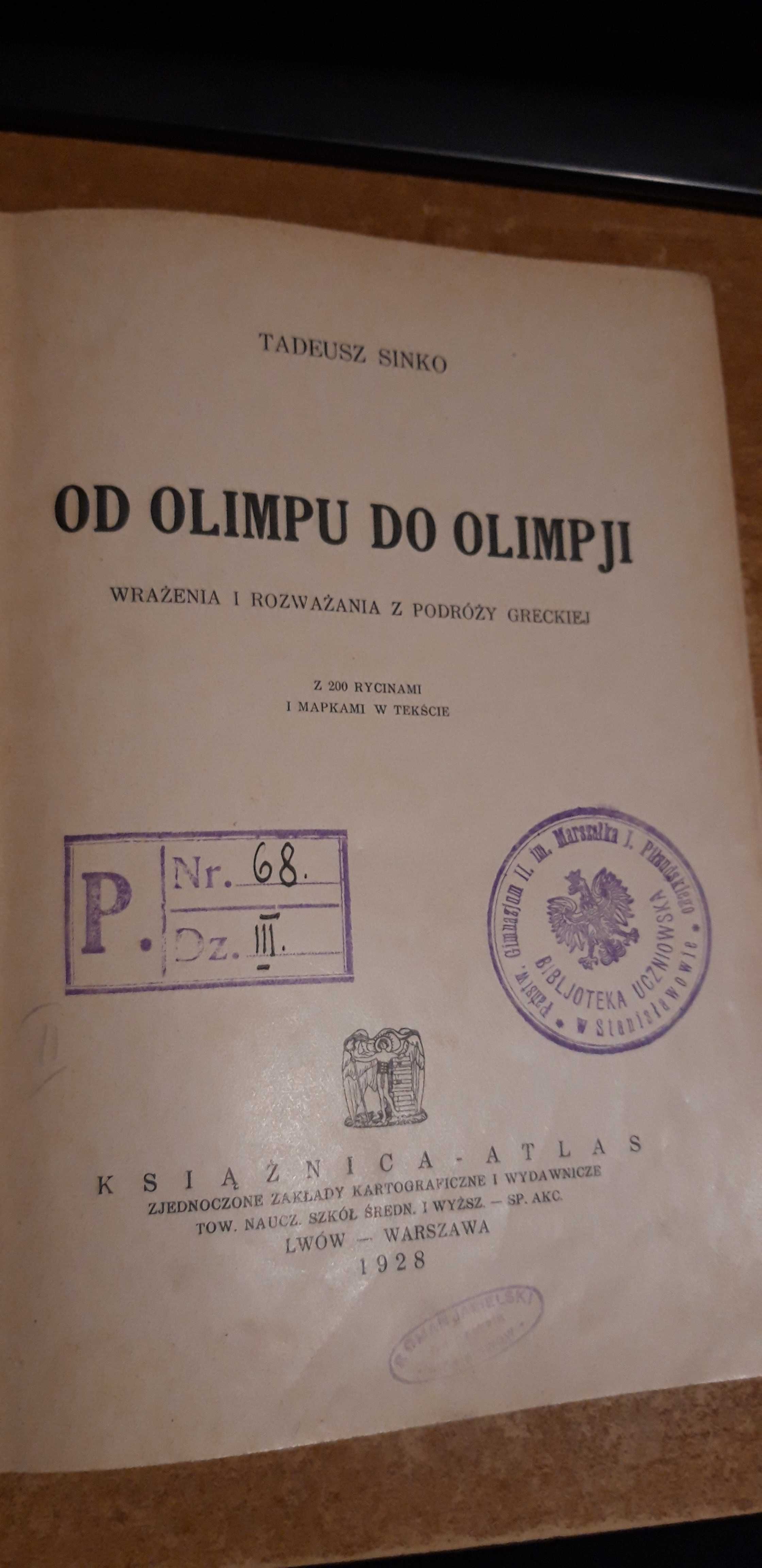 Wrażenia  z  Podróży  Greckiej -T. Sinko-  Lwów 1928,opr.,200rycin