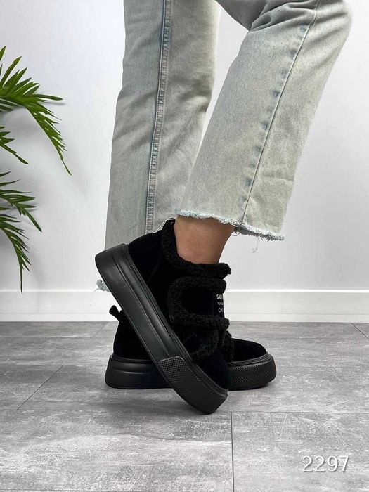 Зимові черевики натур замш зимние криперы, зимние ботинки тедди 36-41р