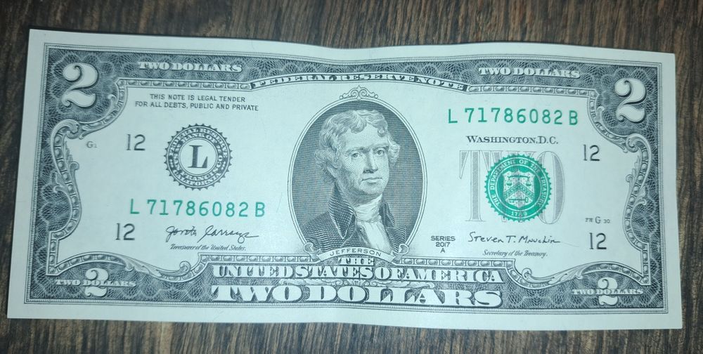 Banknot 2 dolary