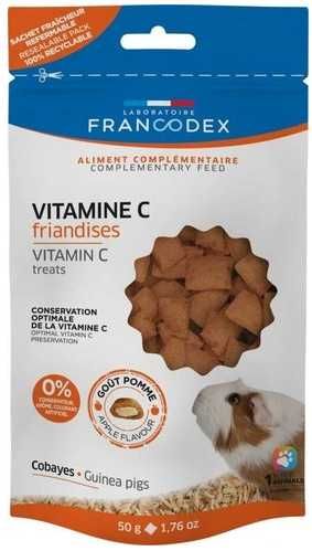FRANCODEX Przysmaki z witaminą C dla świnek morskich 50 g x 4