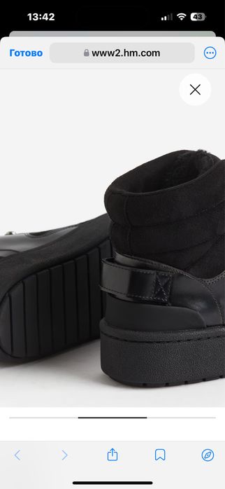Нові утеплені жіночі хайтопи черевики Н&М ботинки НМ