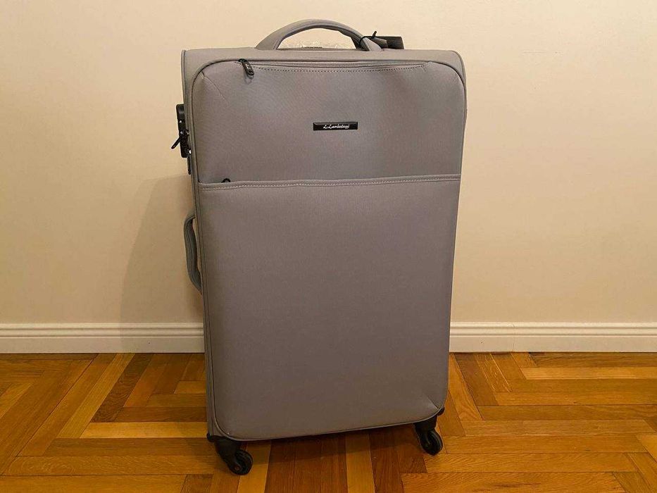 Продам НОВУ валізу L з кодовим замком і 4 колесами – сірий/зелений