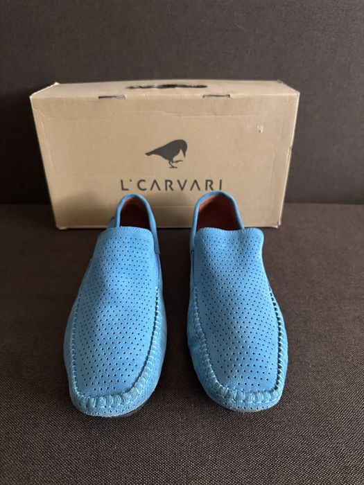 Блакитні мокасини Carvari