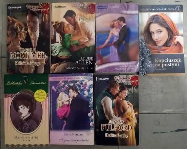 19 szt książek: harlequin, erotyk, romans. Fanny Hill.