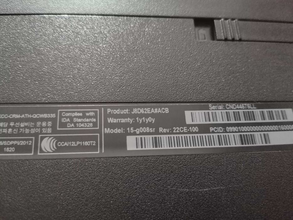 Ноутбук на запчасти HP-15-g008sr