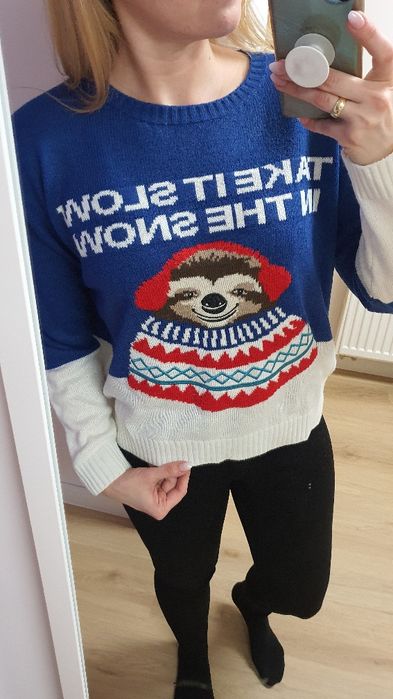 H&M świąteczny sweter rozmiar S/M