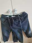 Jeansy joggery 98 104 dwupak
