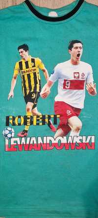 T-shirt Ronaldo i Lewandowski rozm 149-146 wymiary na fotkach